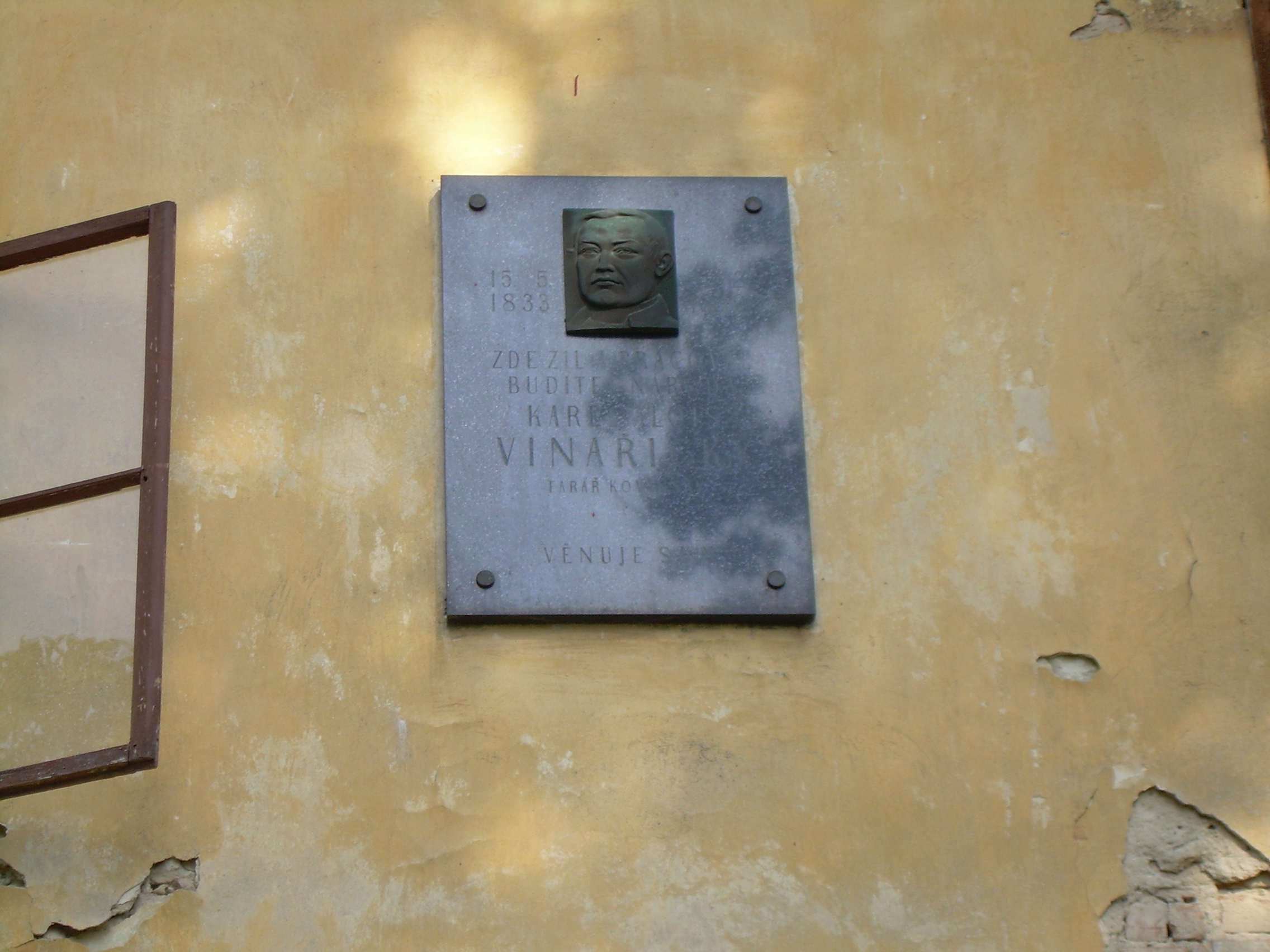 Pamětní deska - Vinařický